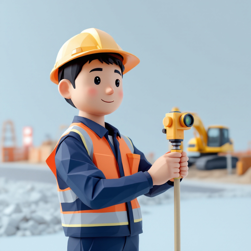 施工管理(土木)のキャラクターイラスト